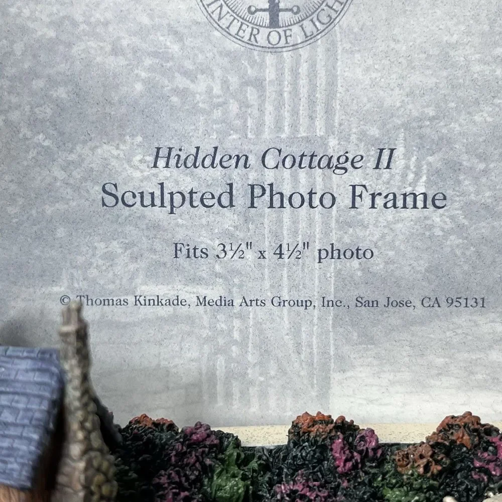 Thomas Kinkade Hidden Cottage II Sculpted Photo Frame 3.5